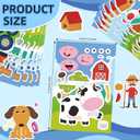 3 x Ohhaha 24 Sheets Farm Animal Stickers, Make a Face Sticker Sheets for Kids Todders Activities, Make Your Own Stickers for Kids Birthday Party Favor Supplies Craft