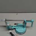 Apple Peeler Corer, Long lasting Chrome Cast Magnesium Alloy Apple Peeler Slicer Corer with Stainless Steel Blades and Powerful Suction Base for Apples and Potato(Blue) (Teal)