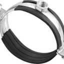 uxcell Adjustable Pipe Bracket Clamp, 2-1/2" (63mm) Wall Ceiling Mount Iron Pipe Strap Support 5pcs