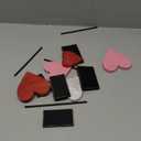 5 Pcs Valentines Wood Tall Standing Block Set, Valentines Cupid Shape Sign Rustic Heart Tabletop Centerpiece Cupid Standing Table Sign for Home Tiered Tray Party Decor(Heart)