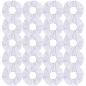 Semato 20 Pacs Matte Satin Scrunchies Bridesmaid Proposal Gifts Hair Ties Scrunchies for Women Girls Bachelorette Party Favors (white)