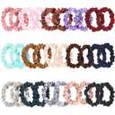 30Pcs Small Silk Satin Hair Scrunchies, Hair Ties for Women Girls Hair Accessories Gift (Multicolor A)