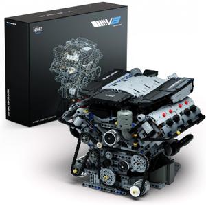 Nifeliz V8 Engine Building Set, Exclusive Advanced Collector's Engine Model, Physical Science Experiment Toy for Adults, Home or Office Dcor (2725 PCS, NF10287)