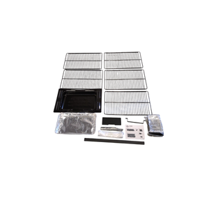 PBV5P1 Pit Boss Smoker Accessories & Hardware Kit: Cooking Grids - 5 Pieces, Support Bracket - 12 Pieces, Support Panel - 2 Pieces, Grease Tray & Brackets, Support Bracket, Water Pan, Power Cord Bracket, Heat Shield, Hardware 77550