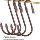 Hotop 36 Pcs Bronze S Hooks for Hanging 2.4 Inch Heavy Duty S Shaped Hook Rack Metal Non Slip Hanger for Christmas Tree Stocking Kitchen Pot Utensils Closet Wire Bathroom Bedroom Pan Bag Towel Plant
