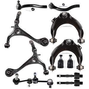 12PCS ASTOU Front Suspension Kit fit 2004-2008 for Acura TSX 2003-2007 for Honda Accord 2.4L Upper Control Arm And Ball Joint Lower Control Arm Lower Ball Joint Tie Rod End Sway Bar End link