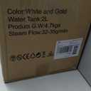 Steamer for Clothes,1800W Standing Garment Steamer with Adjustable Double Rod,Flat and Hanging Ironing,Clothes Steamers with 10 Ironing Modes,30s Fast Heat-up (White gold)