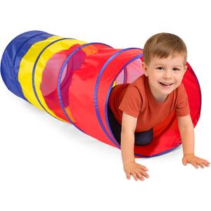 Toddler Play Tunnel  Sensory Crawl Tunnel Tent for Kids, Pop Up Indoor Outdoor Toy Tunnel for Toddlers, Rainbow Play Tent for Boys & Girls (Foldable 6 ft Tunnel)