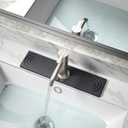 DK177 Faucet Mat for Kitchen Sink - Water Absorbing Stone Tray for Sink, Diatomite Fast-Drying Faucet Mat, Faucet Splash Guard for Bathroom Counter (Dark Gray, 15.8" x 4")