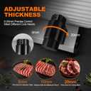 Meat Slicer Electric Deli Food Slicer,110V Electric Deli Meat Slicer with 2 Removable 9''Stainless Steel Blades,1-20mm Adjustable Thickness,Machine for Meat, Cheese, Bread