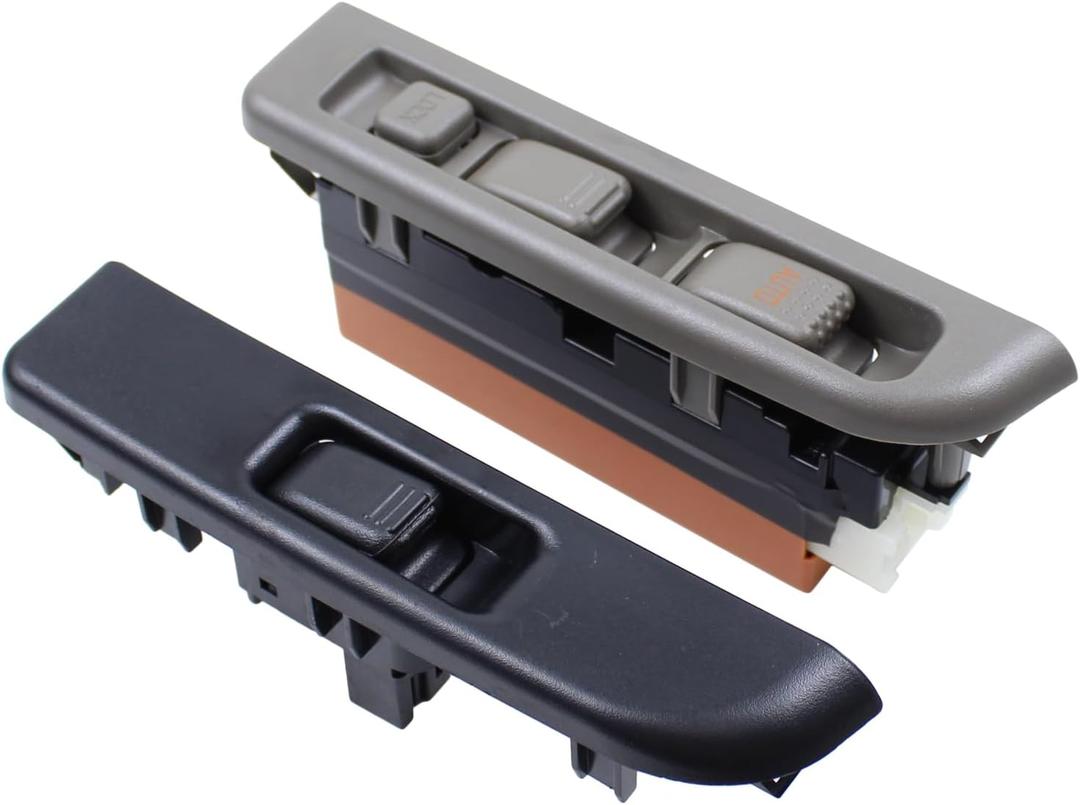 ApplianPar 2Pcs Black Push Button Window Switch for Isuzu NQR 1995-2007, NRR 2005-2007, NPR 1995-2007, NPR-HD 1999-2007; ON-OFF Operation
