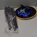 Spooktacular Creations Girls Light Up Witch Costume, Kids Witch Costume with Hat and Broom for Toddler Halloween Dress Up Parties, Blue (Toddler (3-4yr))