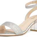 DREAM PAIRS Women's Open Toe Ankle Strap Low Block Chunky Heels Sandals Party Dress Pumps Shoes (5)