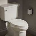 KOHLER K-4774-96 Brevia Elongated Toilet Seat with Quick-Release Hinges And Quick-Attach Hardware For Easy Clean, Biscuit