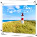 11x17 Clear Acrylic Wall Mount Floating Frameless Picture Frame for Wall, Frameless Photo Frame Panel For Degree Certificat, artwork and family portraits(Full Frame is 14.5x18.5)-2pack