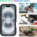 wahhle Compatible with iPhone 16 Case, Magnetic Built in Screen Protector Full Body Shockproof Slim Fit Bumper Protective Phone Cover 6.1'' Men Women-Black/Clear