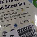 Full Size Sheet Set for Kids Boys, 4-Piece Bed Sheet Set for Teens Boys Girls, Cartoon Printed Bedding Set, Microfiber Deep Pocket, Wrinkle & Fade Resistant, Space Rocket