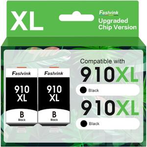 910XL 910 Ink Cartridges for HP Printers Black Compatible for HP 910XL Ink Cartridges Combo Pack Works with HP OfficeJet Pro 8020 8025 8035 8028 8022 8010 8015(2 Black)