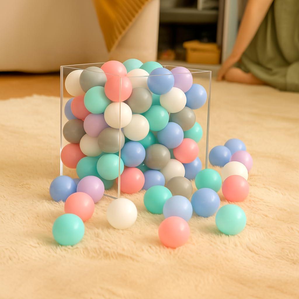 Ball Pit Balls for Toddlers | Soft, BPA-Free Plastic Balls for Baby Ball Pit, Playpen & Bounce House | Crush-Proof & Sensory-Safe Fun | Age 1+ (Iceberg Colors)