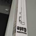 Reinforced 42 Inch Extra Tall Pet Gate with Support Rods, 96" Wide Retractable Baby Gate, Prevent Crawling Under Extra Tall Retractable Dog Gate Indoor Retractable Gate Outdoor Gates for Decks, Black