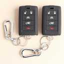 TANDRIVE 5-Button Key Fob Cover for Jeep 2025 2026 Grand Cherokee Wagoneer, Silicone, 2-Pack, Black