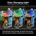 Voveexy Solar Garden Statue, Angel Outdoor Decor with Color Changing Light Garden Figurine Sunflower Outdoor Statue Waterproof Sculpture Lawn Ornament for Patio Backyard Christmas Birthday Present