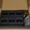 BAOFENG Six-Way Charger for RT22 T22, Multi-Unit Charging Station Base for BAOFENG T22, Retevis RT22 RT22S RB19 RB19P RB39 RB39P Walkie Talkie, Rapid Charger, Black