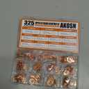 325 PCS, 10 Sizes, Premium Copper Metric Sealing Crush Washers Assortment Kit, Upgraded Flat Ring Oil Drain Plug Crush Washer Gasket Seal Assortment Set, Banjo Bolt Washer for Automotive, Motorcycles