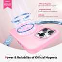 Stronger Magnetic & Shockproof for iPhone 16 Pro Case,Fit for MagSafe, with Screen Protector & Wrist Strap, Military-Grade Drop, Translucent Slim for iPhone 16 Pro Case, Chalk Pink