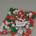 Livder Christmas Pom Poms Pompoms for Art Crafts Gift Decorations, Red Green White, 400 Pieces (Variety Pack)