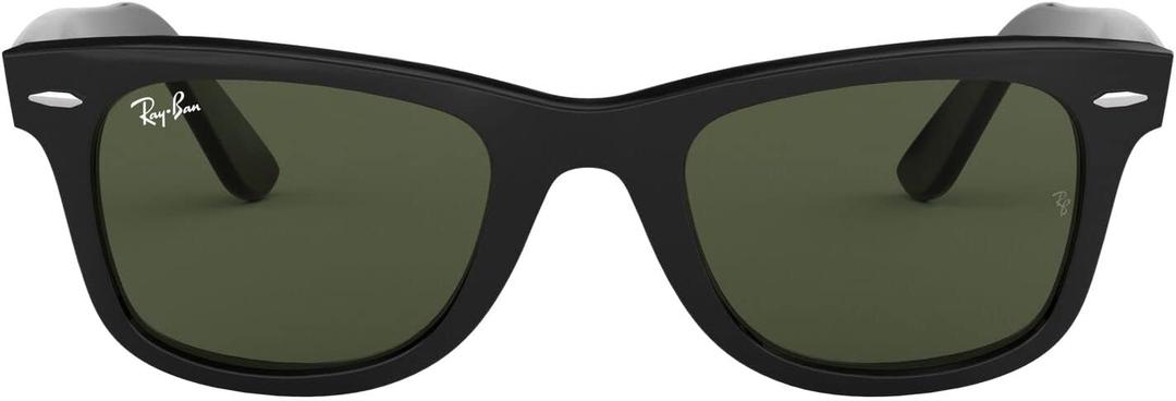 Ray-Ban RB2140 Original Wayfarer Square Sunglasses (54 mm, Black/G-15 Green)