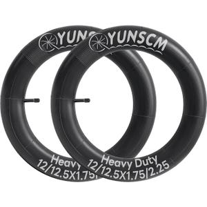 2-Pcs 12"/12.5" Heavy Duty Bike Tubes 12/12.5x1.75/2.25(12 1/2 X 2 1/4) AV 45/57-203 Inner Tubes Compatible with 12x1.75-2.25 12.5x1.75-2.25 12  x 2  Kid Bike Bicycle Tire Tubes Schrader Valve