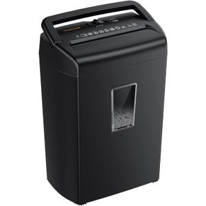 Bonsaii 10-Sheet Cross Cut Paper Shredder, 5.5 Gal Home Office Heavy Duty Shredder for Credit Card, Staple, Clip with Transparent Window(C209-D) (1 0 Sheet Crosscut)