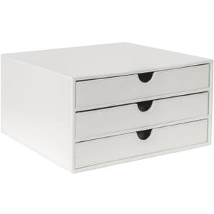 UnionBasic Document Organizer, 3-Drawer File Cabinet Document Storage Box, Office Desktop Filing Organizer, White