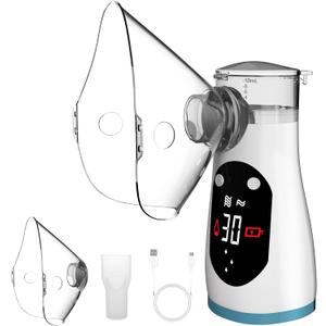Smart Rechargeable Portable Nebulizer with LCD Screen  Compact, Powerful & Ideal for On-The-Go, Home & Travel Use, Innovative Nebulizer for Enhanced Breathing