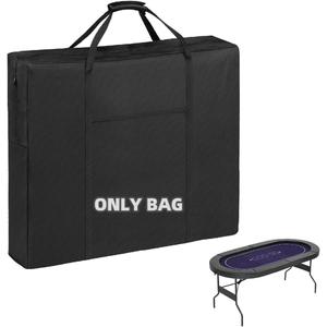 Folding Poker Table Bag for 84"-Oval Poker Table,600D Heavy Duty Water-Resistant Large Capacity Storage Bag