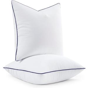 MIULEE 18x18 Pillow Inserts, Fluffy Down Alternative Filling Pack of 2 Ultra Soft Throw Pillows for Sofa Couch Bed