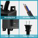 Low-Voltage Landscape Transformer, 60W 5A, converts 110V-120V AC to 12V AC. Landscape Lighting Transformer for Outdoor Lighting, Landscape Lighting, Swimming Pool Lights, LED Lights, Water Pumps, etc