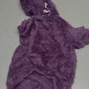 Fuzzy Dog Sweaters for Medium Dogs Dog Hoodie Sweater Clothes Warm Soft Cozy Pet Coats Hooded Sweatshirt Medium Pet Hoodie(Purple-M)