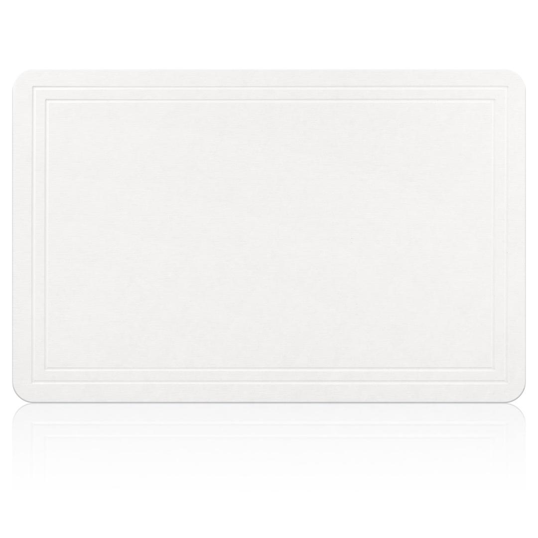 THMINS White Stone Bath Mat, 24''x16'' Stone Shower Mat