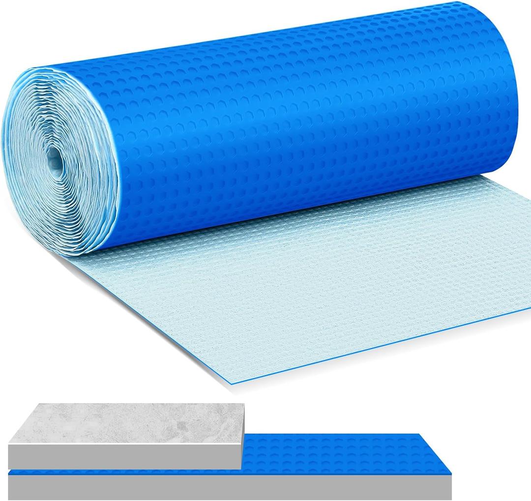 Drydiet 323 Sqft Uncoupling Membrane for Tile 1/8''(3mm), Blue