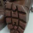 Susanny Sexy High Heels for Women Boots Round Toe Platform Booties Lace Up Suede Side Zipper Ankle Bootie (9.5, Chocolate Brown)