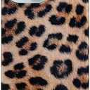 J.west Compatible with iPhone 15 Case, Phone Case iPhone 15, Soft Glossy Vintage Leopard Print Animal Design Shockproof Women Girl Protective Case Phone Cover for iPhone 15 6.1" Classic Cheetah 2 Pack