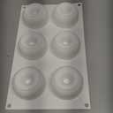 OCPO Kitchen Mini Silicone Mold for Baking Mousse & Cake, French Dessert Mold for Pastry Donuts Chocolate Brownie Jello (6-Cavity)