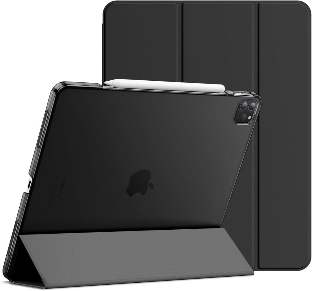 JETech Case for iPad Pro 12.9-Inch (2020/2018 Model, 4th/3rd Generation), Compatible with Pencil, Cover Auto Wake/Sleep (Black)