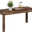 Furinno Classic Coffee Table, Modern Rectangle Coffee Table with 1.8" Triple Thick Tabletop, Side Table, Toolless Assembly, for Living Room, Home Office, Amber Pine