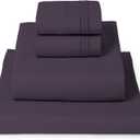 Mellanni Full Sheets Set - 4 PC Iconic Collection Bedding - Hotel Luxury, Extra Soft, Cooling Bed Sheets - Wrinkle, Fade, Stain Resistant (Full, Purple)