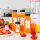 TOMNK 100pcs 4oz Juice Bottles, Reusable Small Shot Bottles with Lids, Labels, Funnel and Brush Beverage Containers for Juicing, Ginger Shots, Milk and Beverages (4 Ounce (105 Pack))