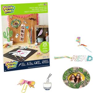 Shrinky Dinks Creative Pack, 25 Sheets Frosted White, Kids Art and Craft Activity Set, Kids Toys for Ages 6 Up by Just Play, Large