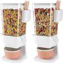 Cereal Dispenser Countertop Pack of 2 with Bowls Spoons Cutlery Box,5.5 QT Dry Food Dispenser Snack Organizer Containers Storage with Lids for Pantry Kitchen Organization Oatmeal Nut Granola Candy